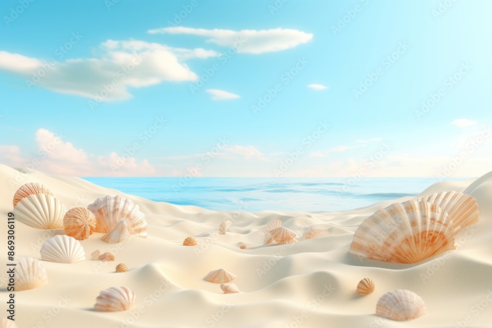 Seashell beach backgrounds landscape. Seashell beach backgrounds landscape.