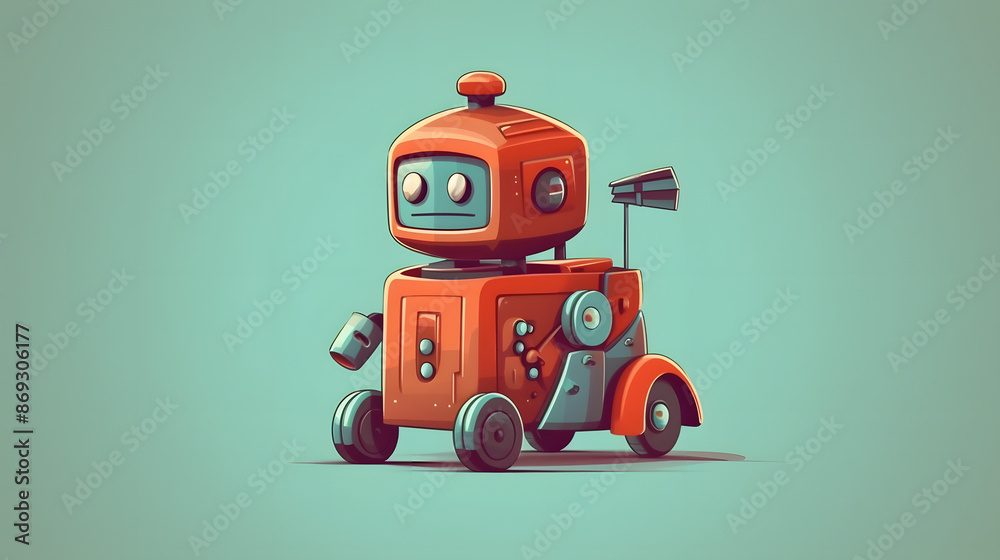 Delivery Robot Illustration vector