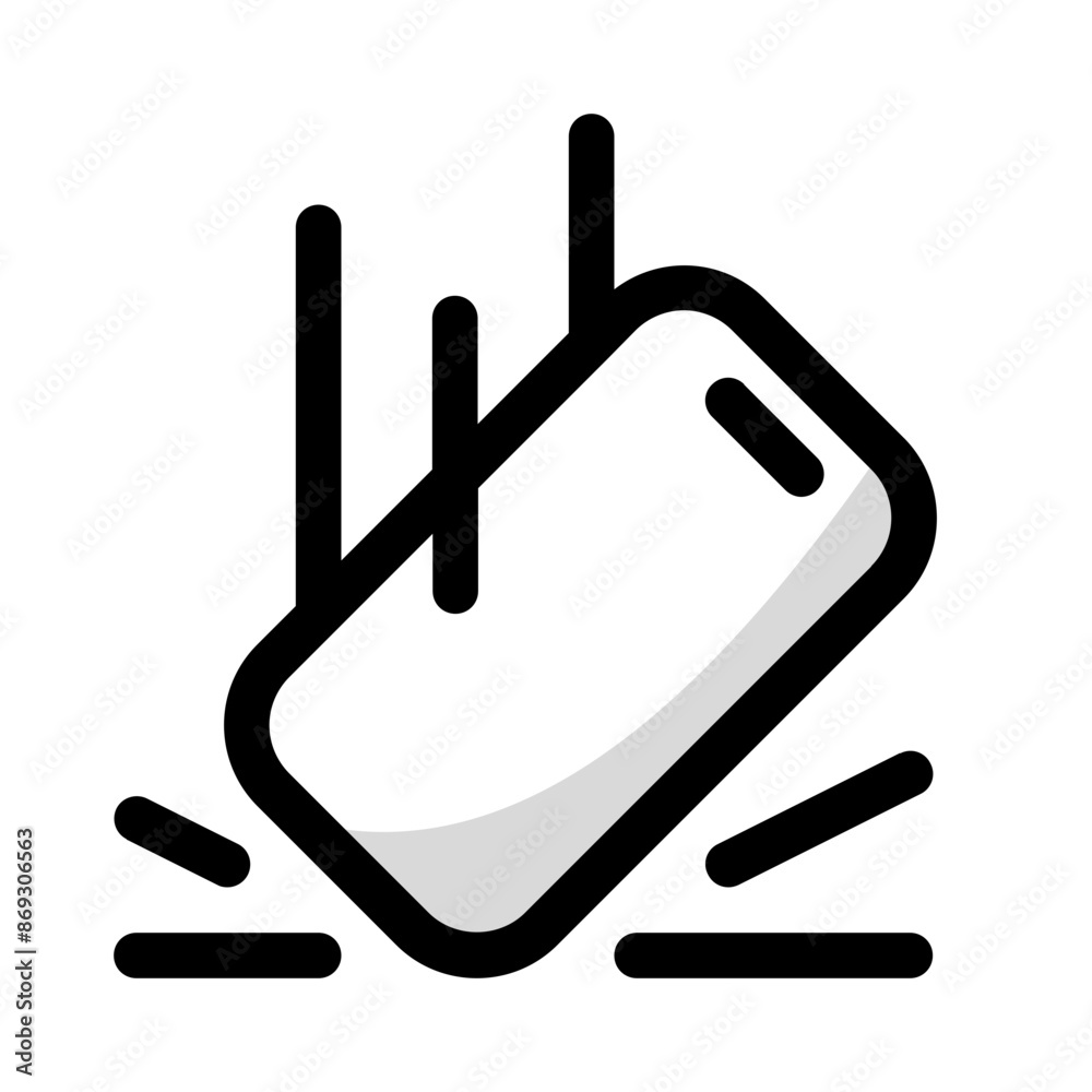 handphone fall icon with shady style, perfect for user interface projects handphone fall icon with shady style, perfect for user interface projects