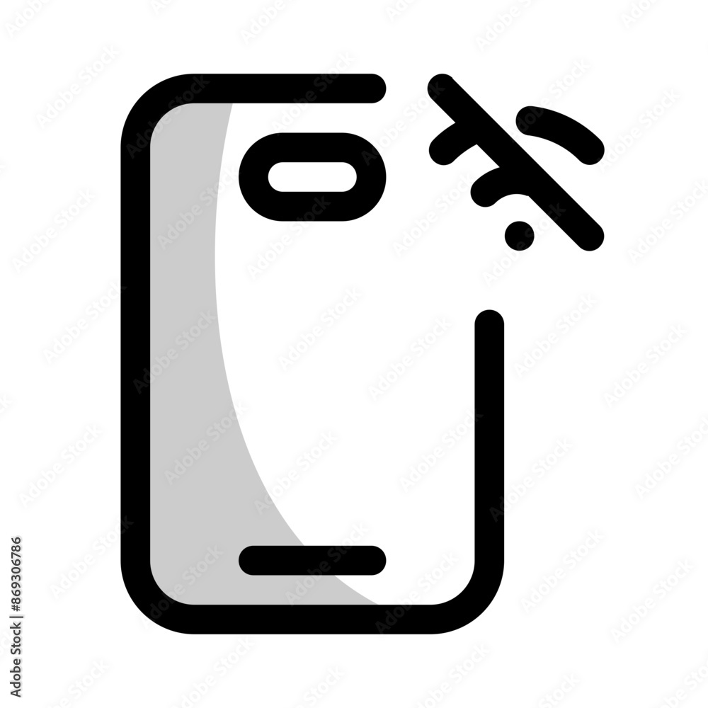 no wifi icon with shady style, perfect for user interface projects no wifi icon with shady style, perfect for user interface projects