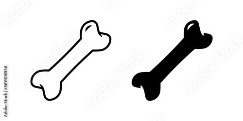 Bone icon set. Dog Bone Symbol. skeleton sign. for mobile concept and web design. vector illustration on white background