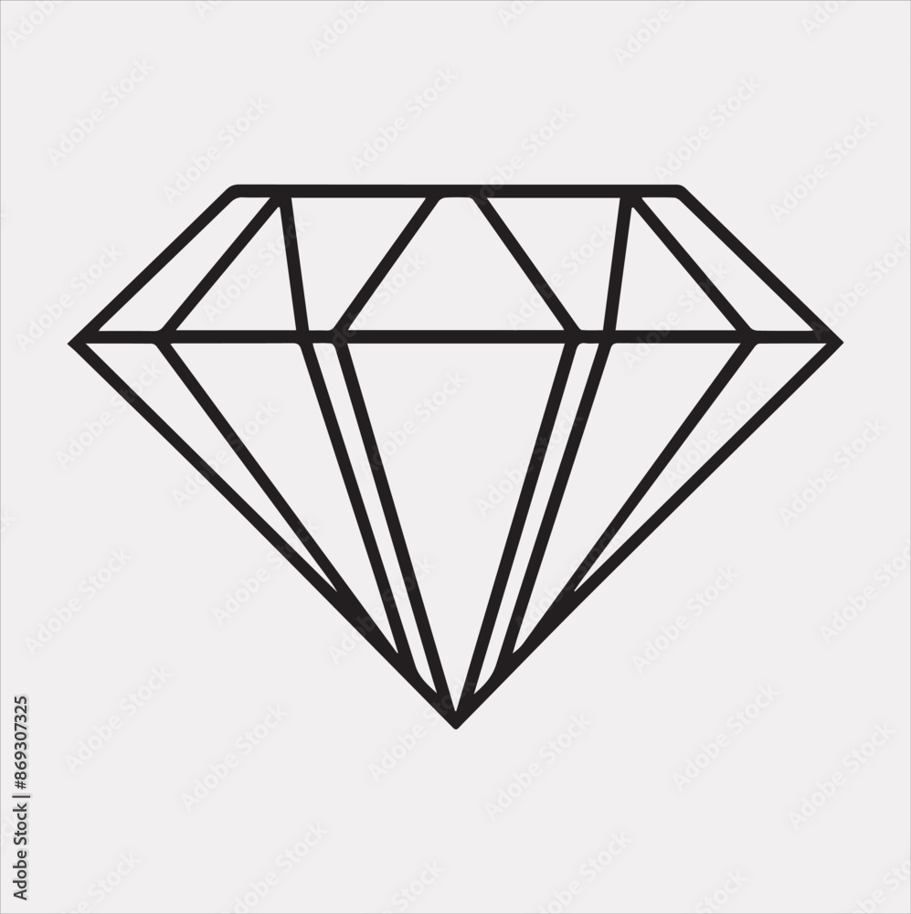 Diamond silhouette vector illustration Diamond silhouette vector illustration