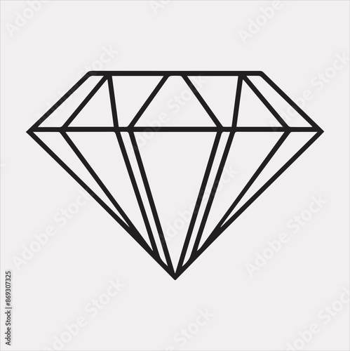 Diamond silhouette vector illustration