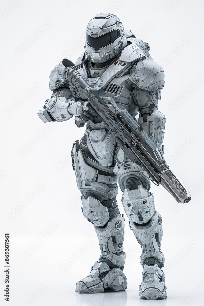 Energy helmet worn by alien soldier. Transparent background. Energy helmet worn by alien soldier. Transparent background.