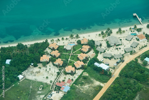 Belize Cayes - Small tropical island at Barrier Reef with paradise beach - known for diving, snorkeling and relaxing vacations - Caribbean Sea, Belize, Central America photo