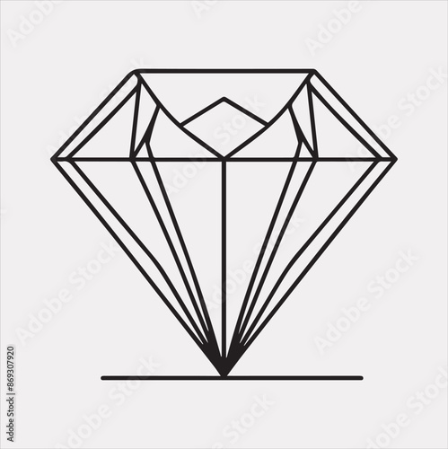 Diamond silhouette vector illustration
