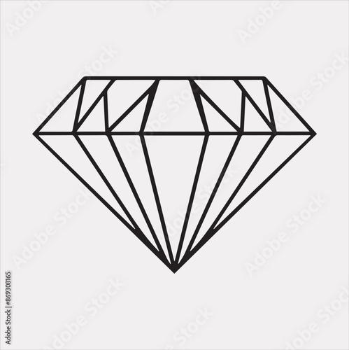 Diamond silhouette vector illustration