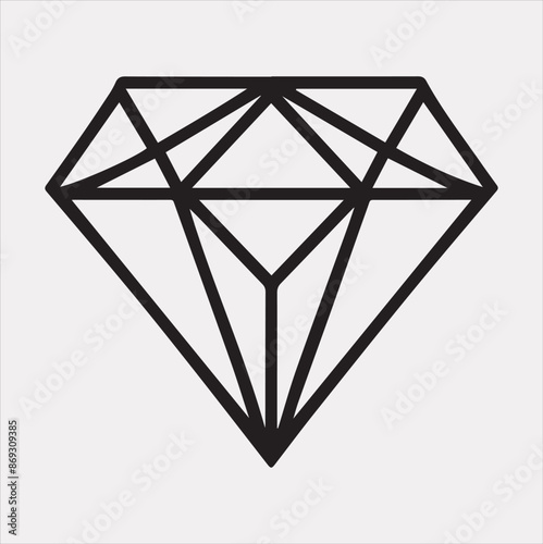 Diamond silhouette vector illustration