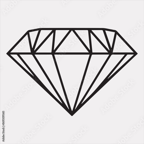 Diamond silhouette vector illustration