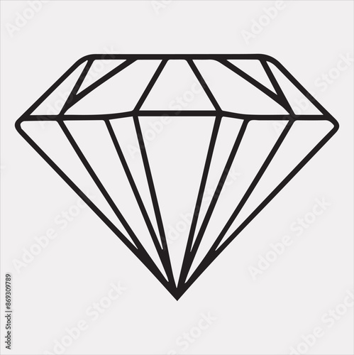 Diamond silhouette vector illustration