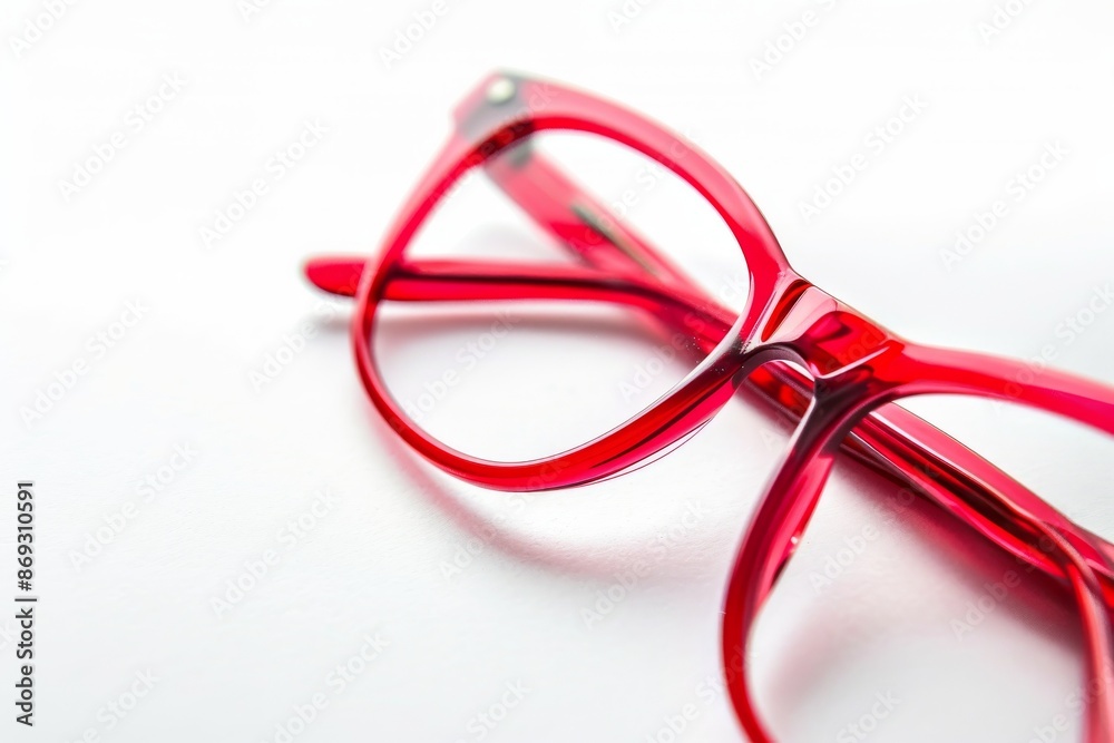 The optical accessory for males and females in daily life is a pair of round eyeglasses with modern and minimal style isolated on white background. The optical accessory for males and females in daily life is a pair of round eyeglasses with modern and minimal style isolated on white background.