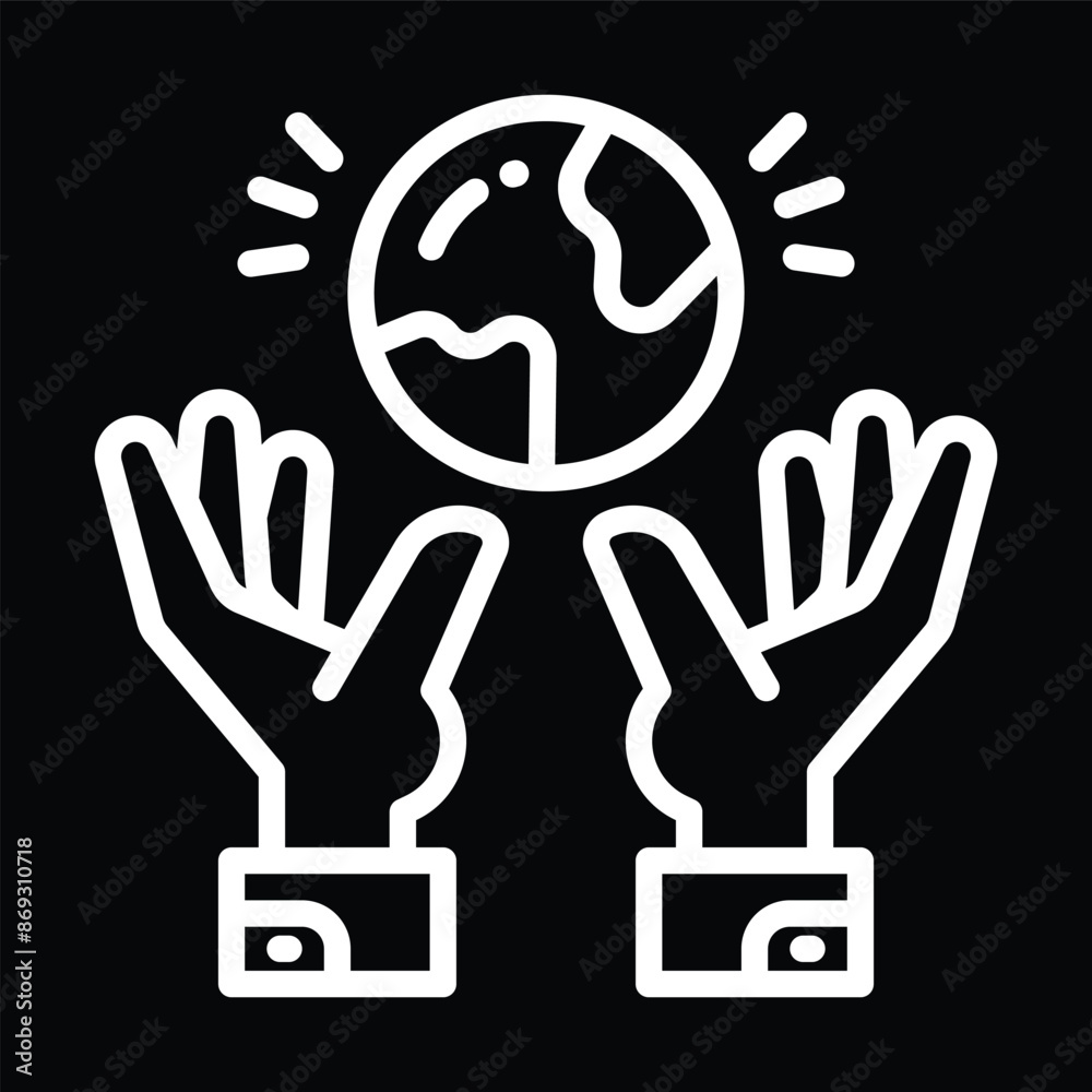 Obraz premium Hands Holding a Globe