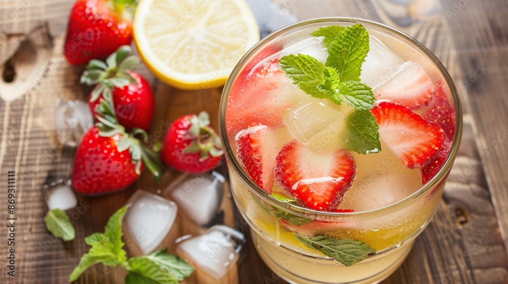 Refreshing Strawberry Lemonade with Mint Refreshing Strawberry Lemonade with Mint