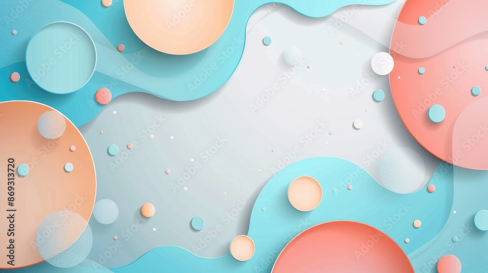 A design background with abstract shape in pastel minimalist backgrounds. a wavy pattern with simple geometric shapes composition. Trendy design A design background with abstract shape in pastel minimalist backgrounds. a wavy pattern with simple geometric shapes composition. Trendy design