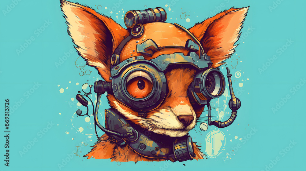 robotic pet illustration robotic pet illustration