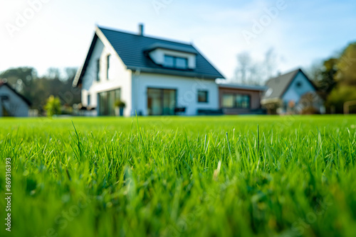 Wallpaper Mural Photo of a perfect grass and home in background Torontodigital.ca