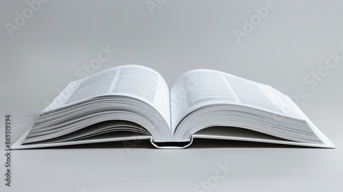 Open Book on a Grey Surface