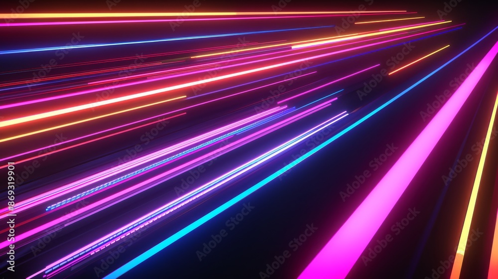 Laser beam light lines moving fast with hues of blue, pink and purple neon, digital, high speed internet and cyberpunk. Abstract futuristic background. Laser beam light lines moving fast with hues of blue, pink and purple neon, digital, high speed internet and cyberpunk. Abstract futuristic background.