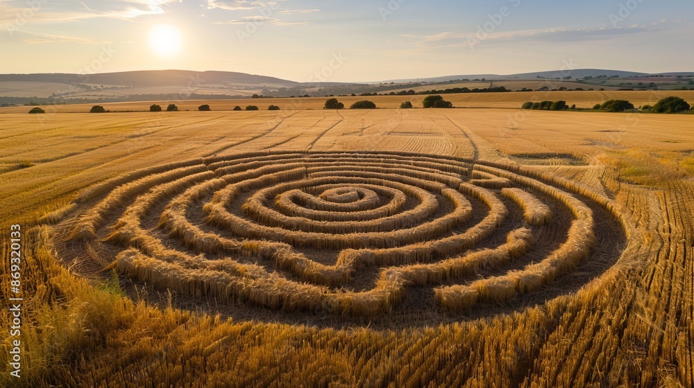 In 2024, mysterious crop circles appeared in a field in Wiltshire, England. In 2024, mysterious crop circles appeared in a field in Wiltshire, England.