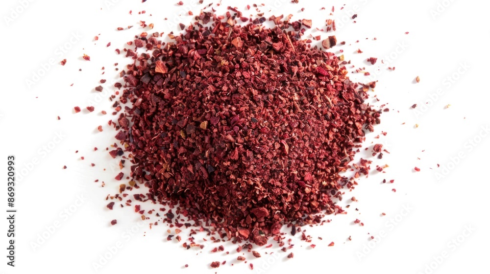 Image of crushed red food on a white surface, suitable for use in articles or presentations about food, cooking, or nutrition Image of crushed red food on a white surface, suitable for use in articles or presentations about food, cooking, or nutrition