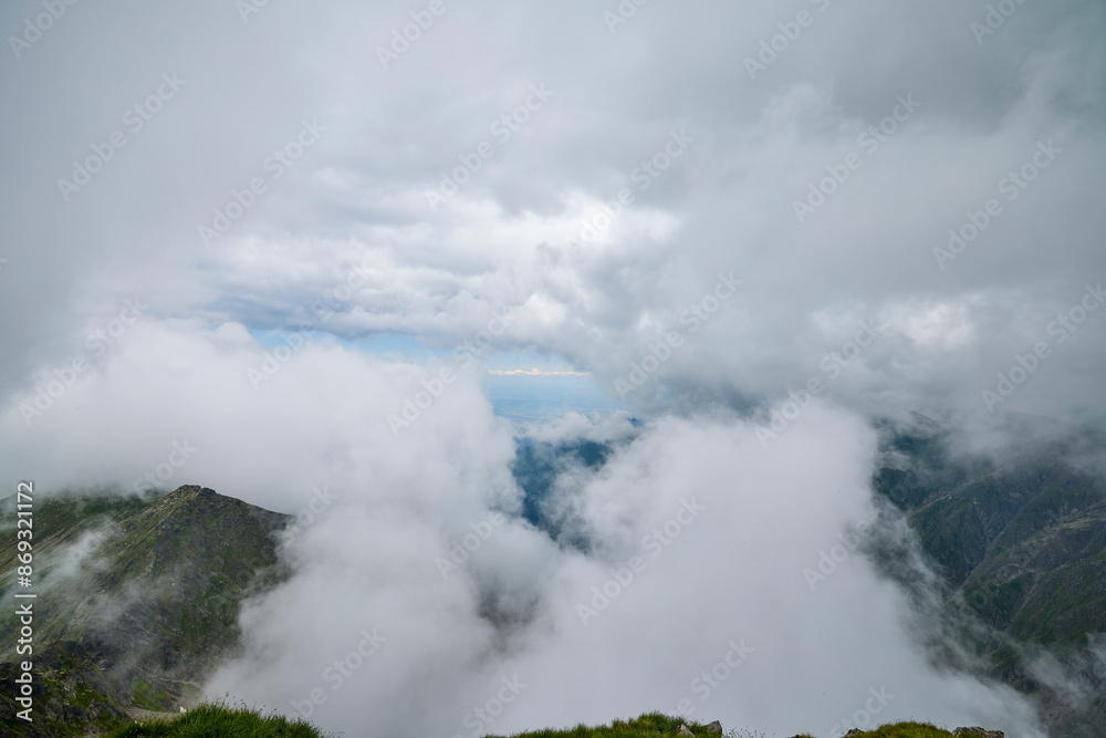 Landscape with the Fagarasi mountains in Romania on a summer day. Landscape with the Fagarasi mountains in Romania on a summer day.
