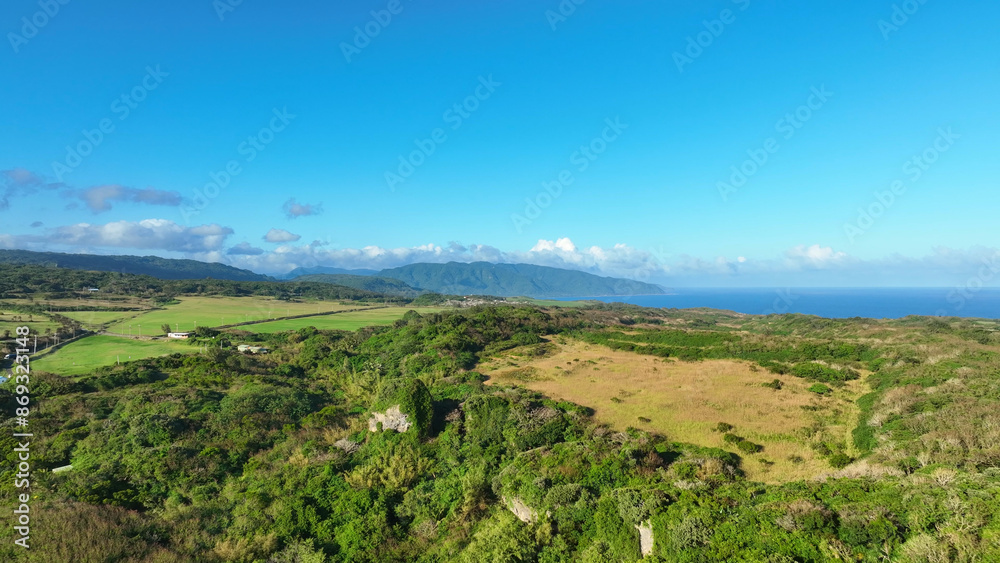 Fototapeta premium Aerial view of Kenting national park,Taiwan.
