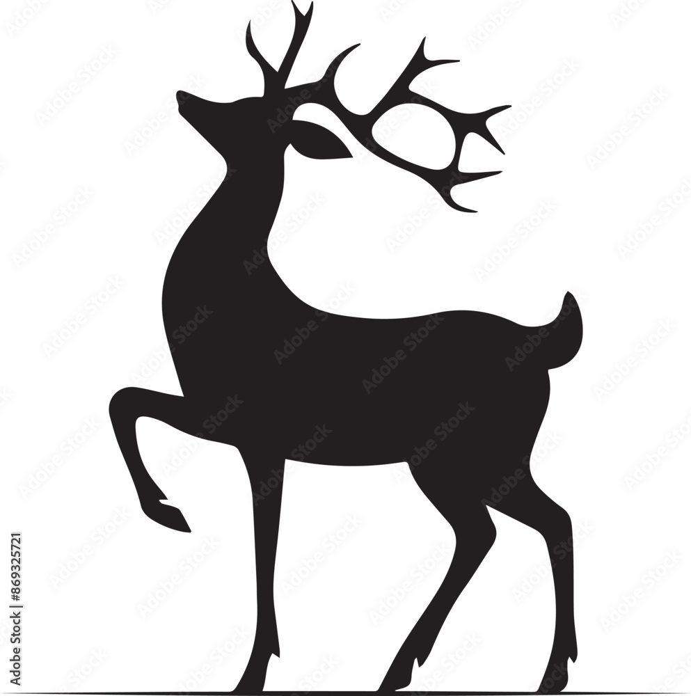 Fototapeta premium deer with a christmas tree