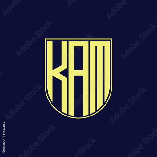 kam letter logo design