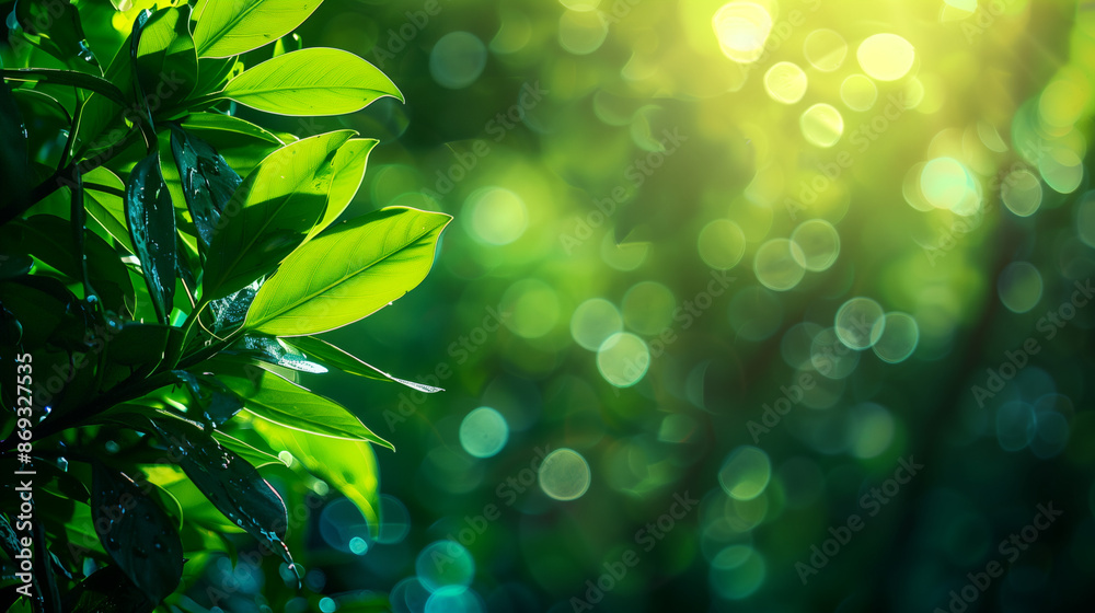 green leaves background