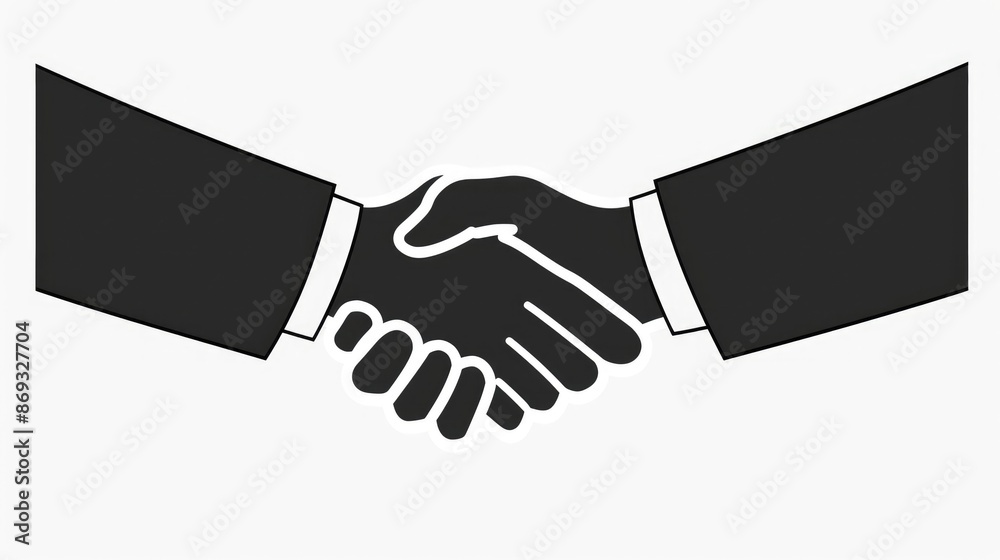 © positfid - Handshake Icon: Business Partnership Illustration © positfid - Handshake Icon: Business Partnership Illustration