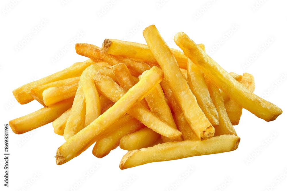French Fries with Ketchup Isolated on Transparent Background
