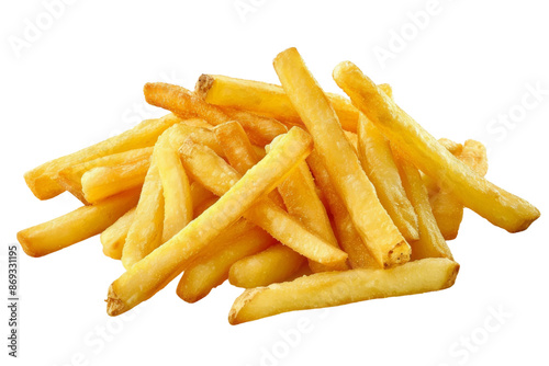 Obraz na płótnie French Fries with Ketchup Isolated on Transparent Background w salonie