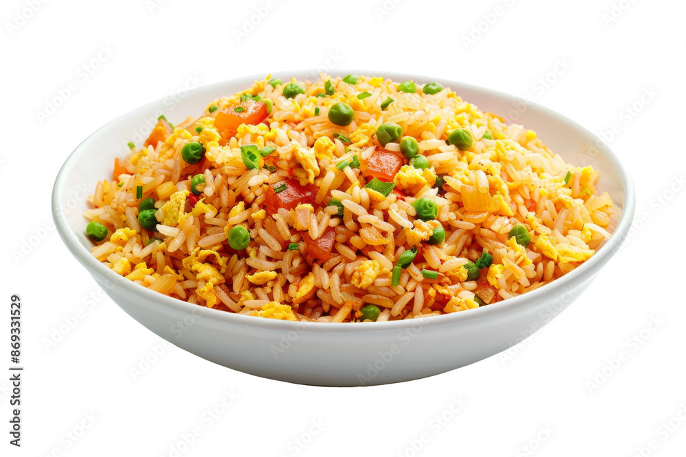 Pork Fried Rice Isolated on Transparent Background Pork Fried Rice Isolated on Transparent Background