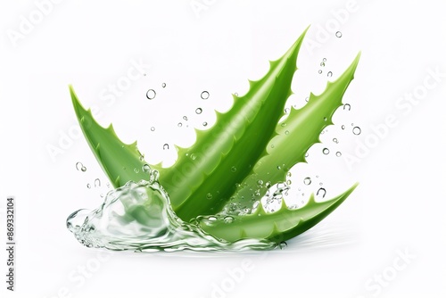 aloe after the rain - close up
 photo