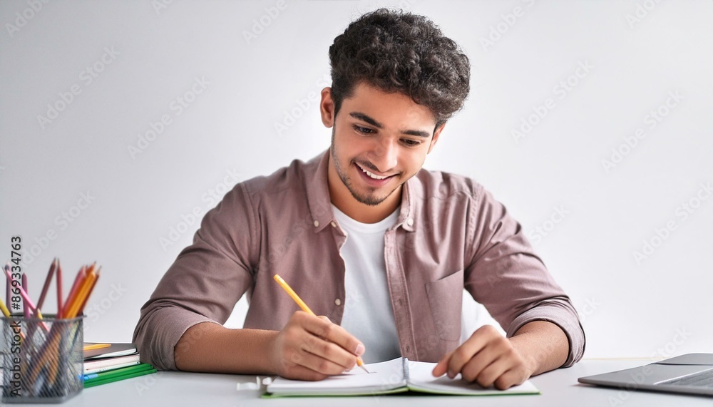 Inspired student sketching ideas for a creative project.