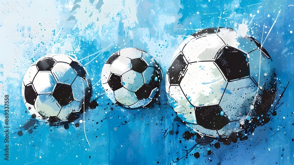 Fototapeta premium Abstract Soccer Ball Art.