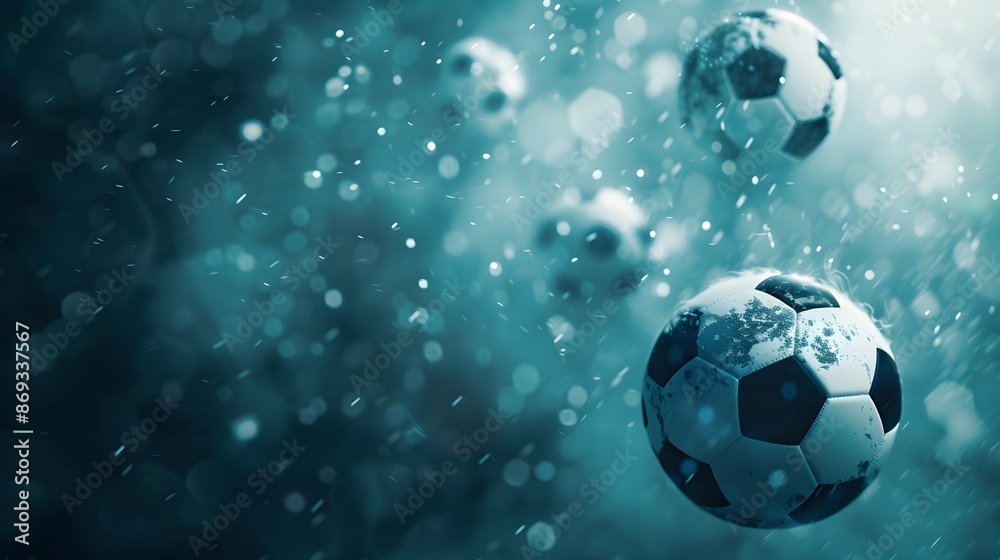 Fototapeta premium Abstract Soccer Ball with Bokeh Background.