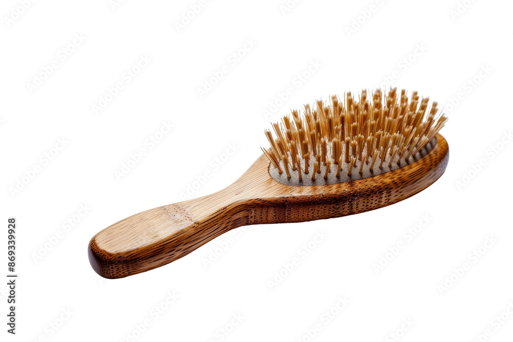 Hairbrush with Handle Isolated on Transparent Background Hairbrush with Handle Isolated on Transparent Background