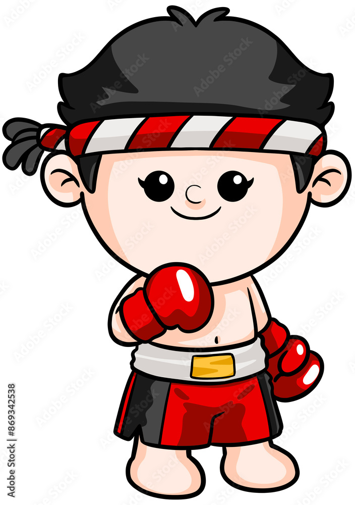 cute cartoon boxer sport character illustration cute cartoon boxer sport character illustration