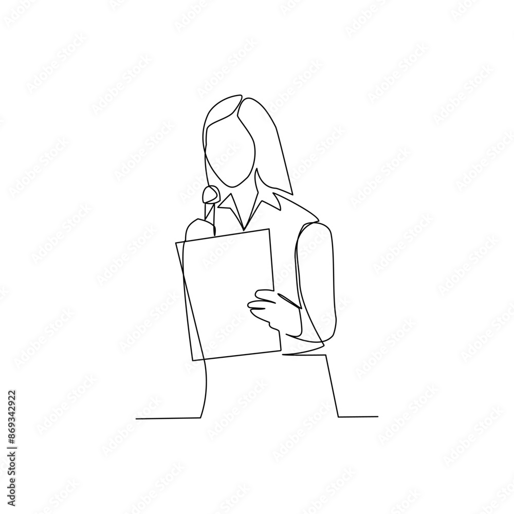 Speaker drawn in line art style Speaker drawn in line art style
