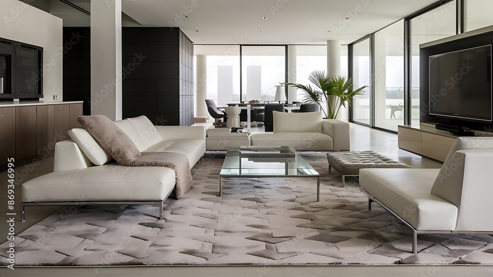 Fototapeta premium Modern interior design of living room