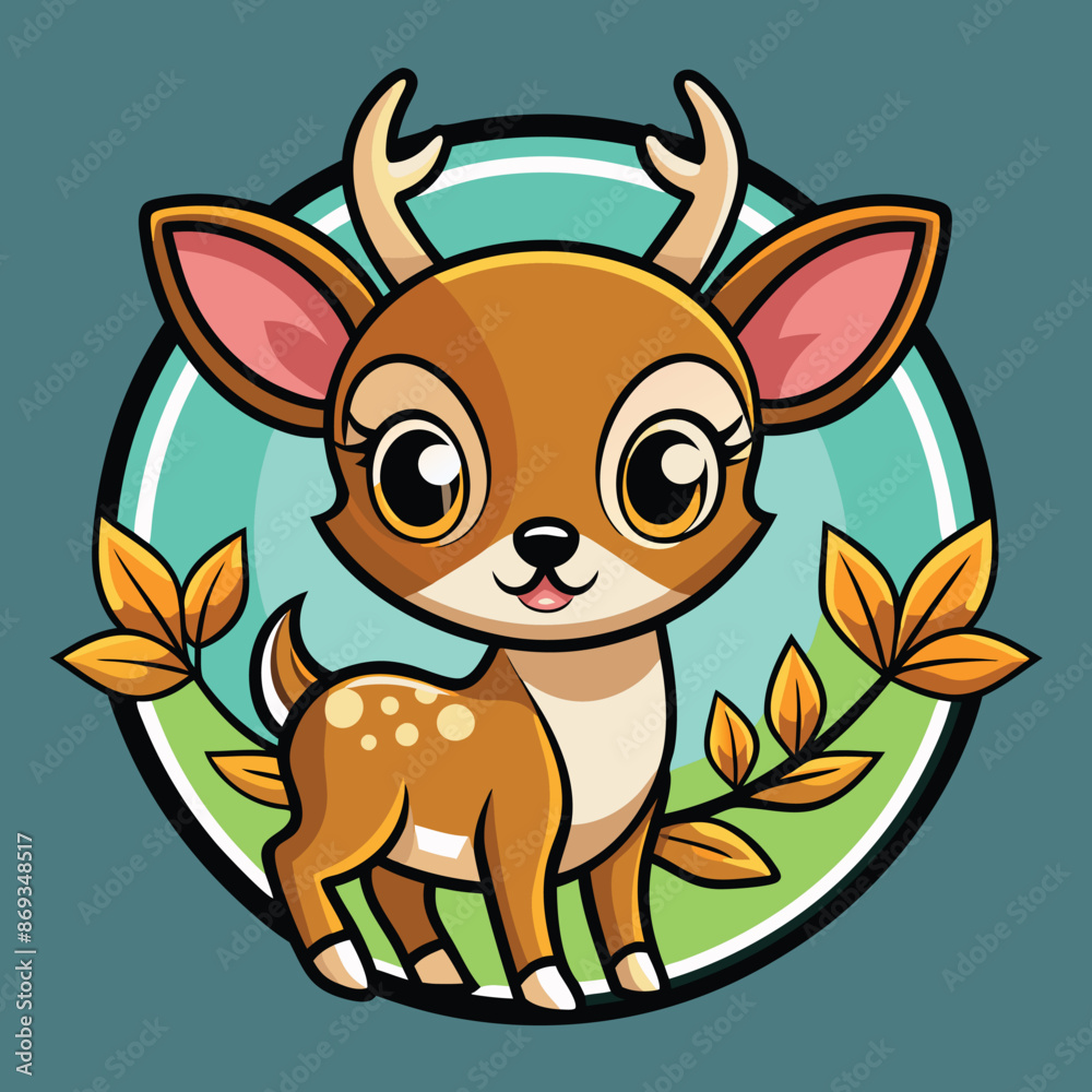 Obraz premium cute fawn full logo