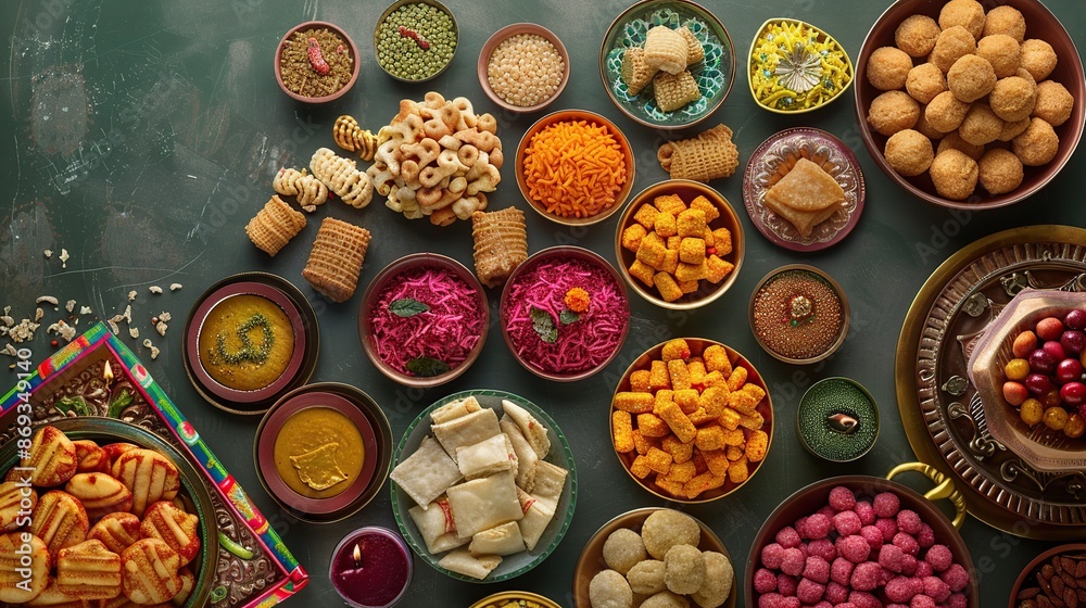 A Festive Spread of Indian Sweets and Snacks A Festive Spread of Indian Sweets and Snacks