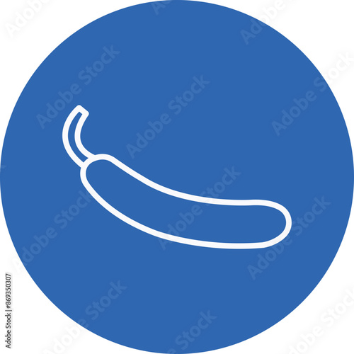 Bottle gourd line circle icon