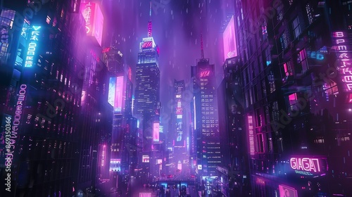 The Glow of the Future Neon Lights in Cyberpunk Cities