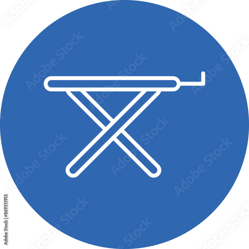 IroningBoard line circle icon