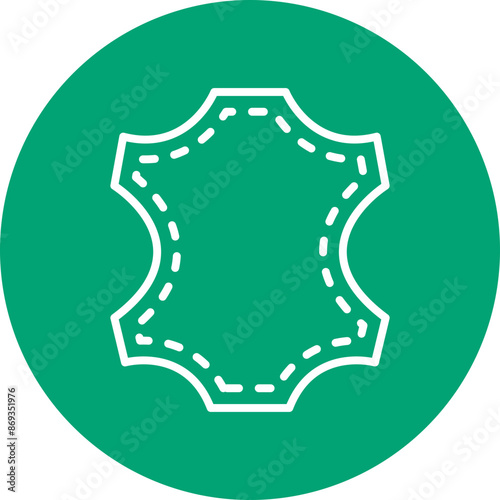 Leather line circle icon