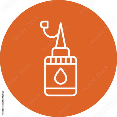 MachineOil line circle icon