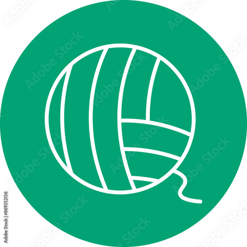 WoolBall line circle icon