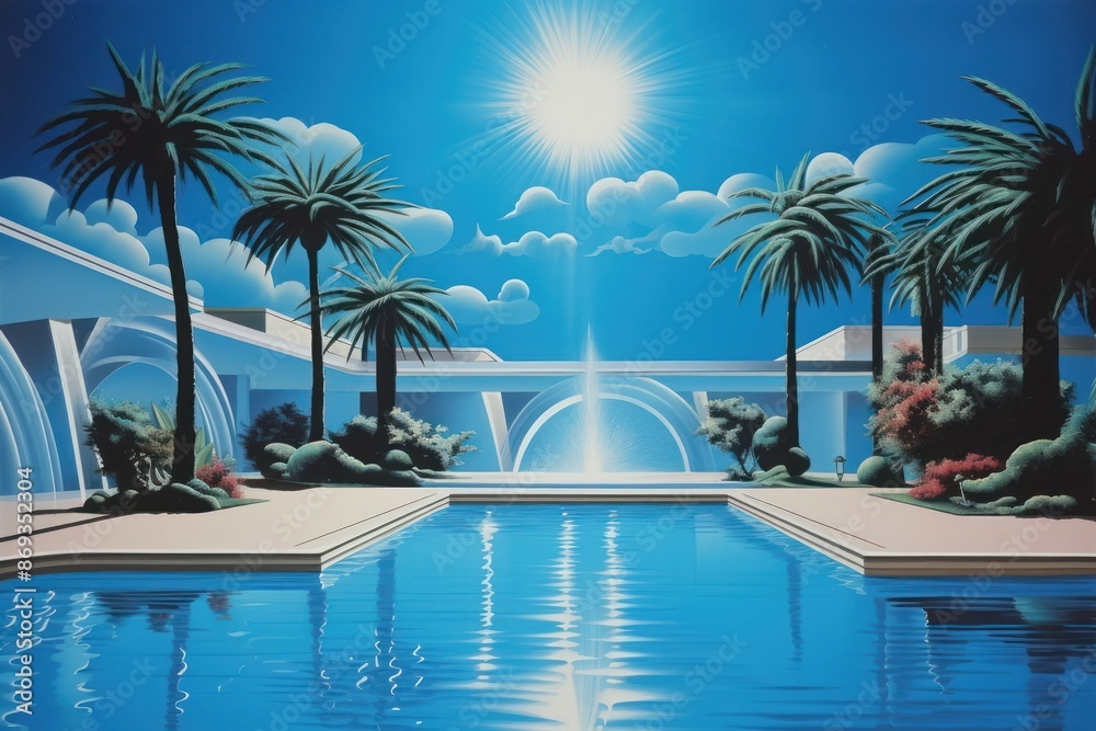 Swimming pool architecture outdoors nature. Swimming pool architecture outdoors nature.